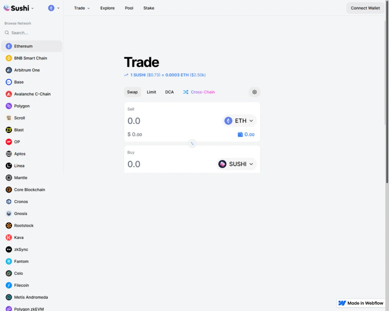 Screenshot of shushi---cdn--swap.webflow.io