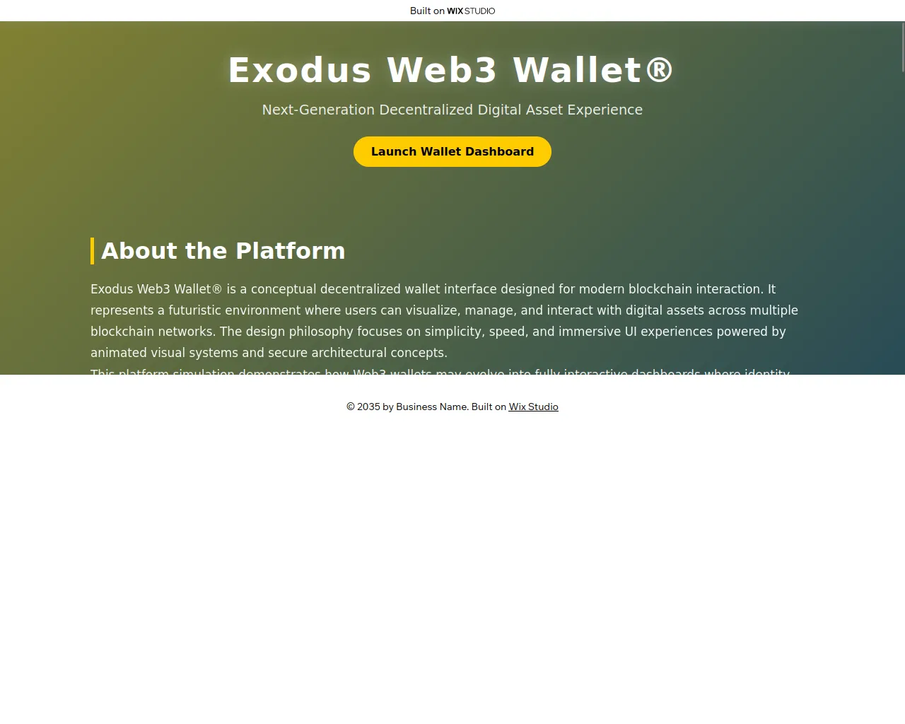 Screenshot of exudosweb-apps.wixstudio.com