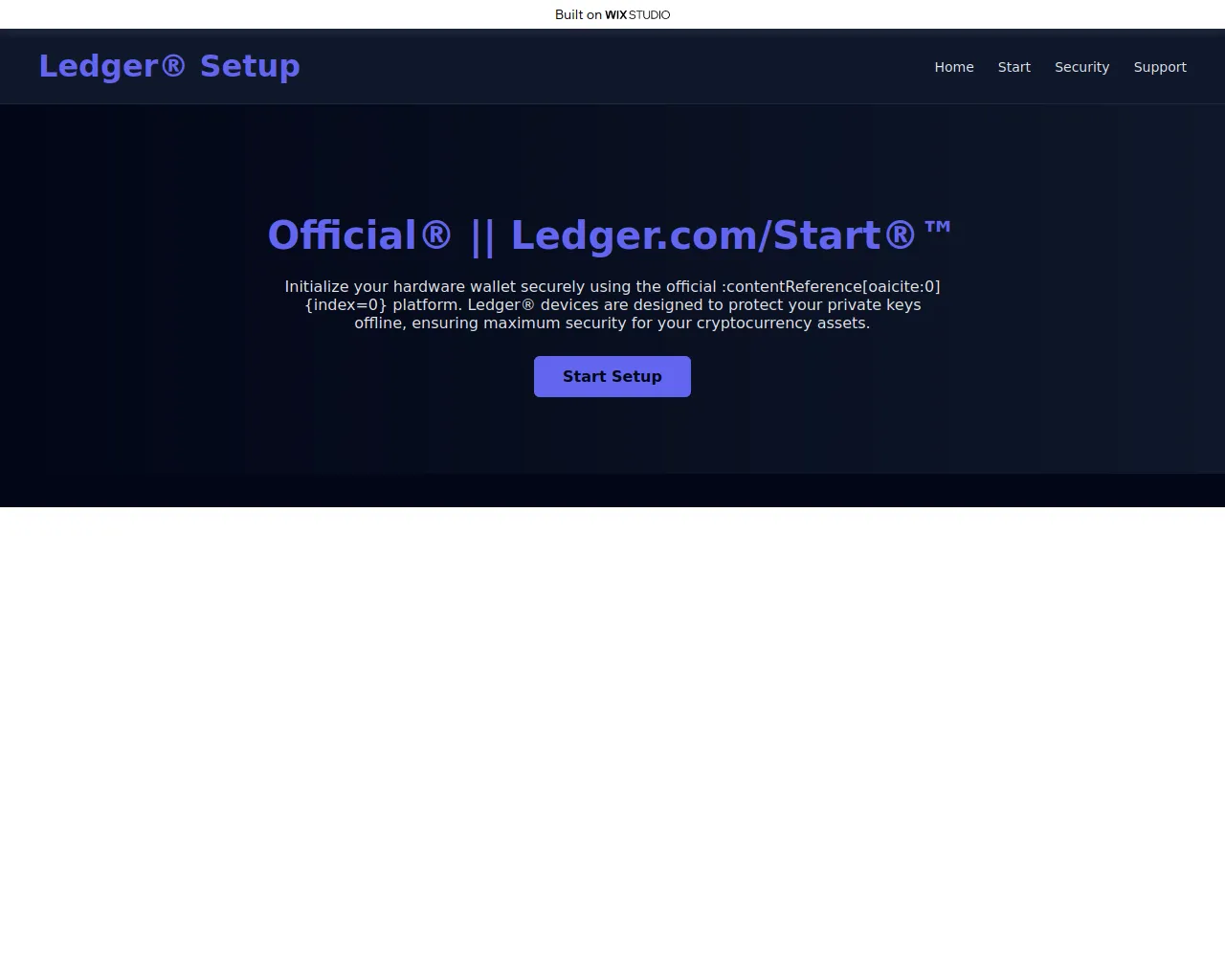 Screenshot of homepage-startin.wixstudio.com