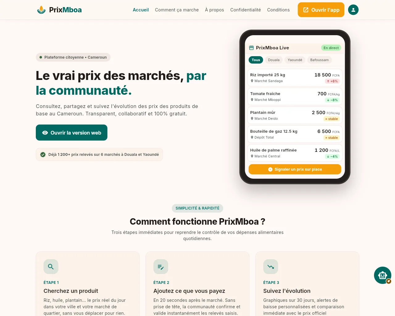 Screenshot of prixmboa.info