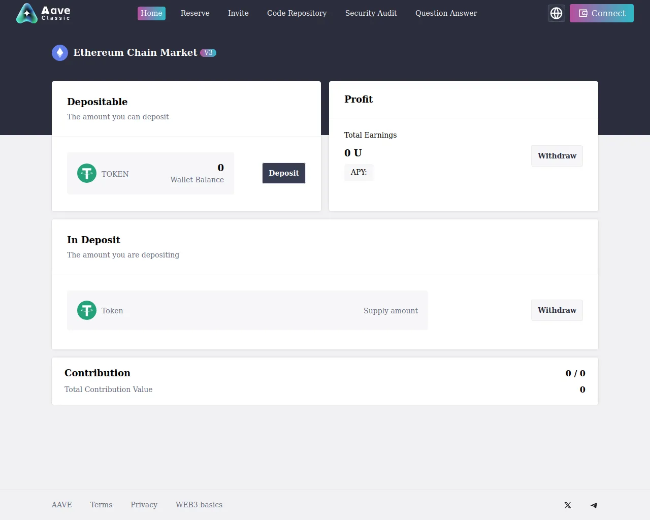 Screenshot of aaveclassic.xyz
