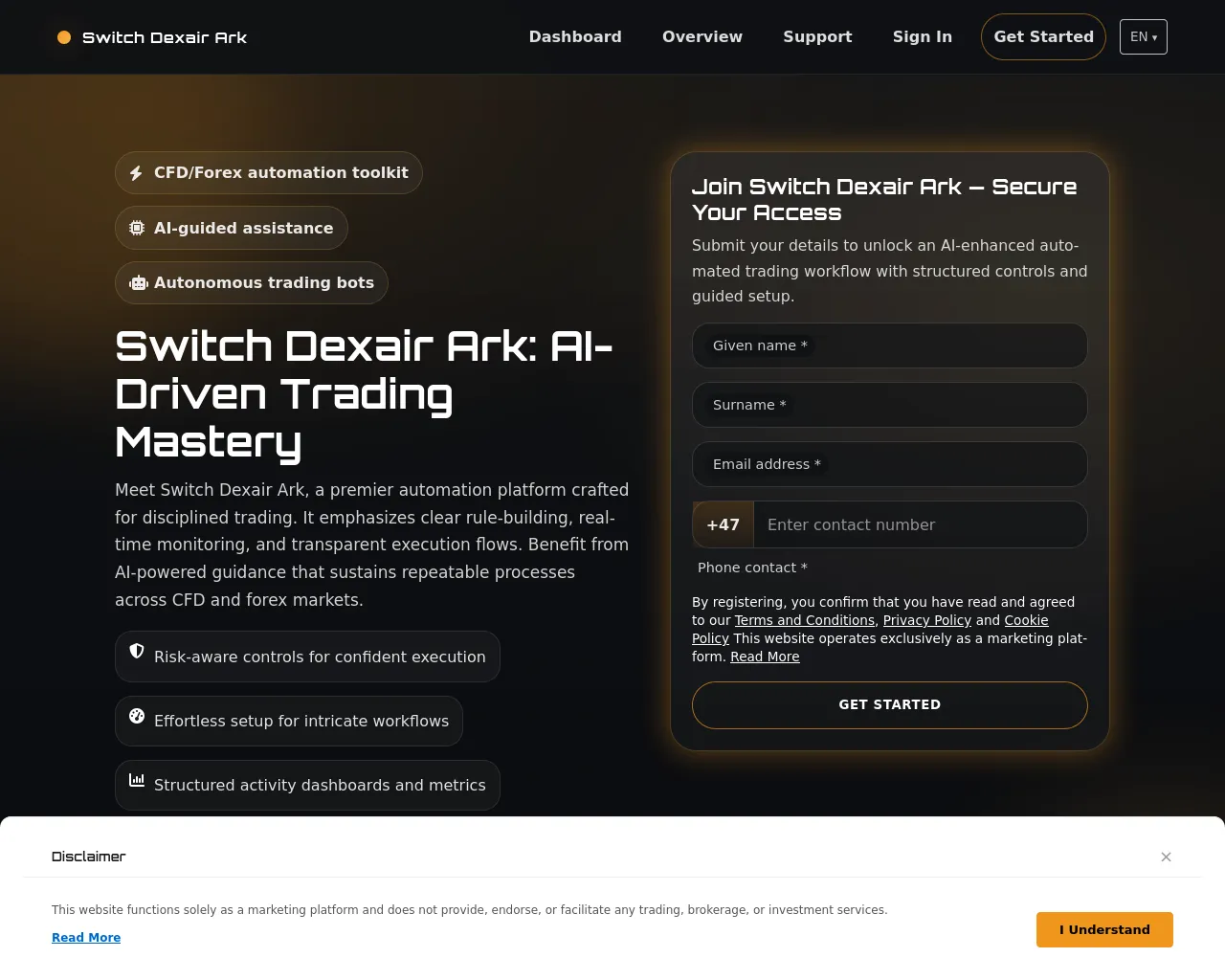 Screenshot of switchdexair-ark.com