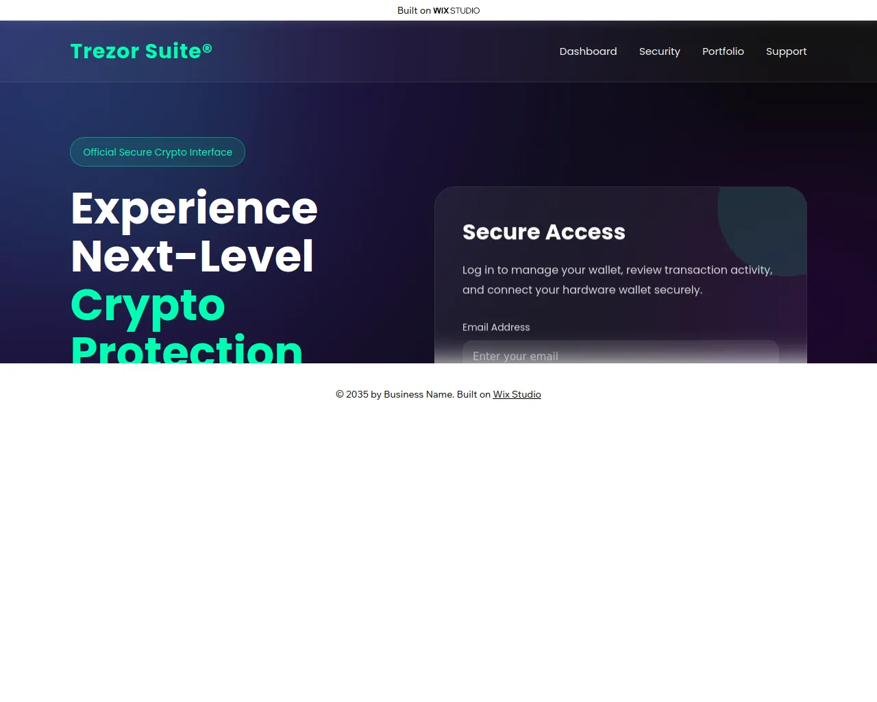 Screenshot of trezurlearn.wixstudio.com