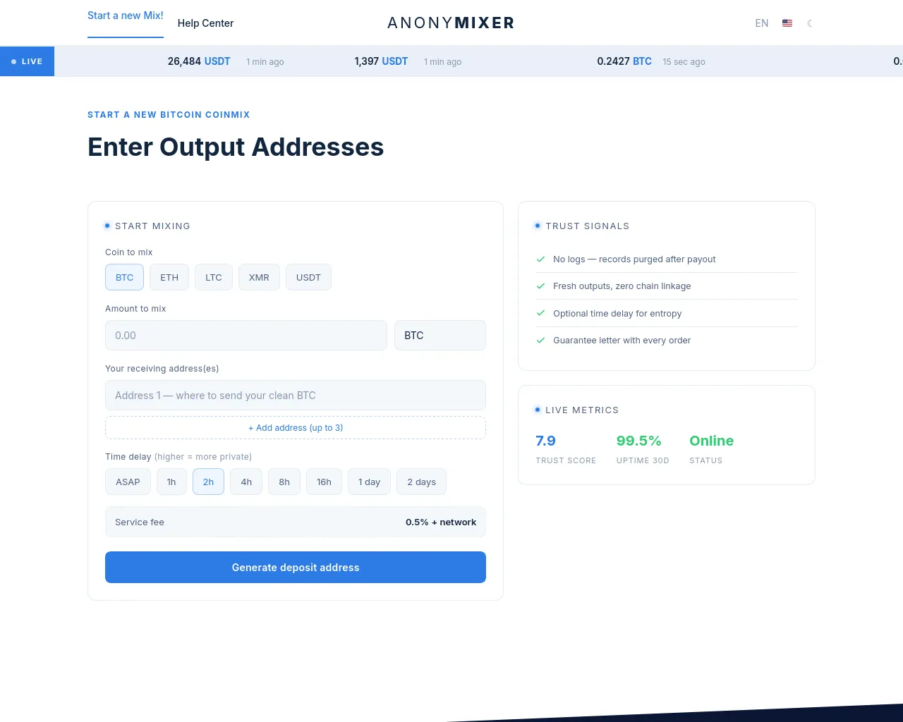Screenshot of anonymixer.my