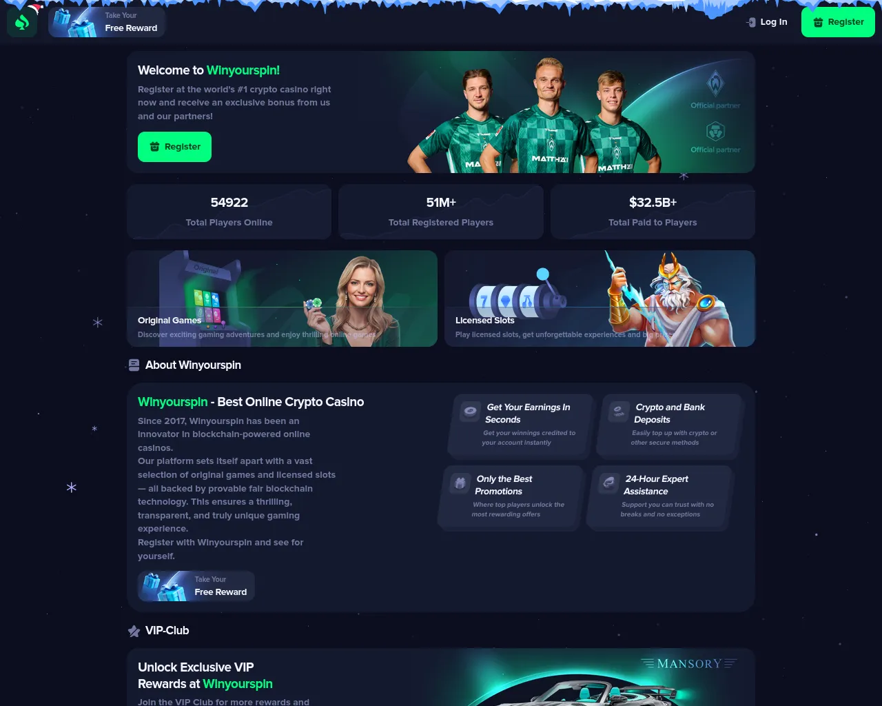 Screenshot of winyourspin.com