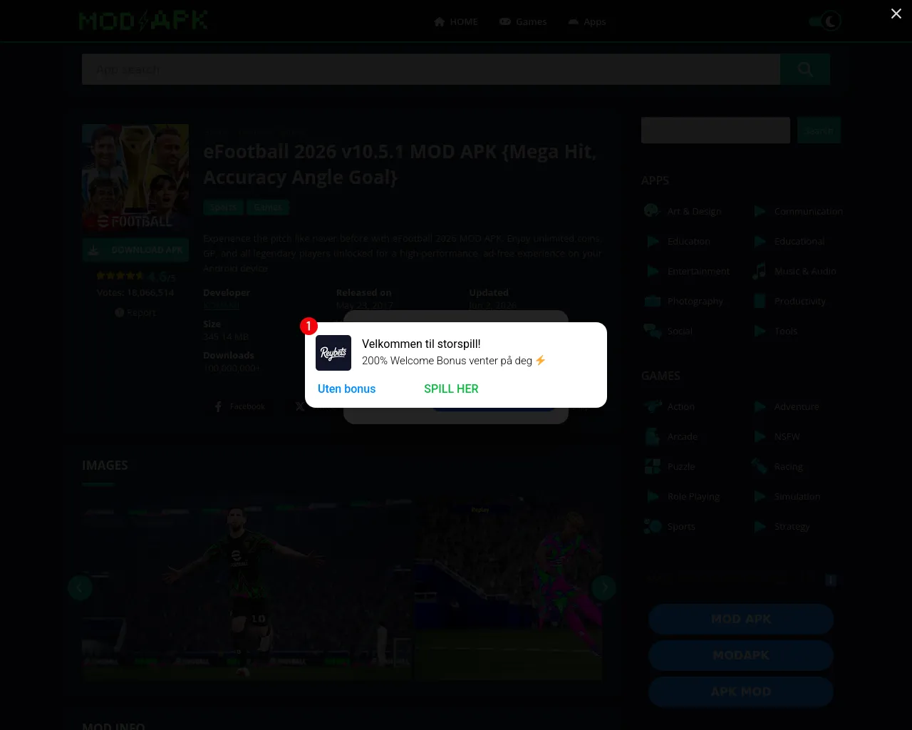 Screenshot of modapk.co.za