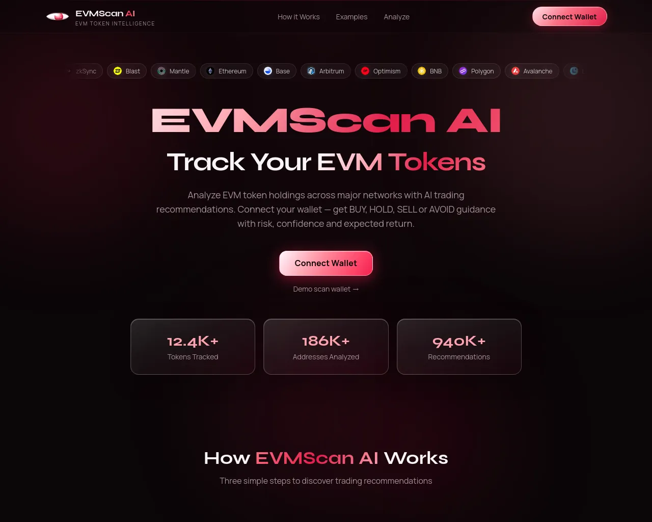 Screenshot of evmscan.cc