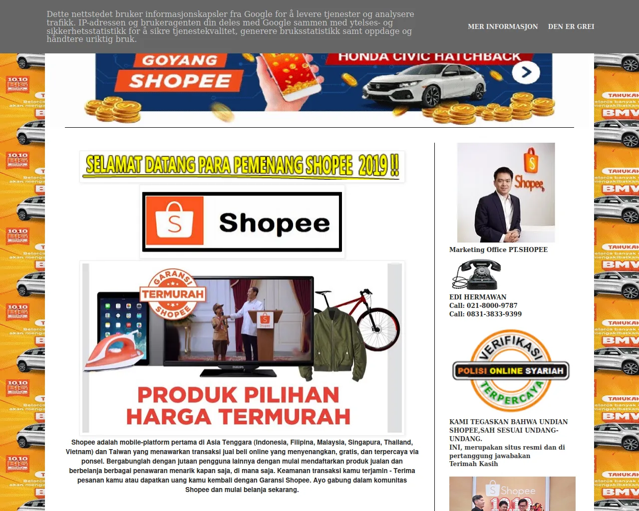 Stored capture of shopee-939.blogspot.com