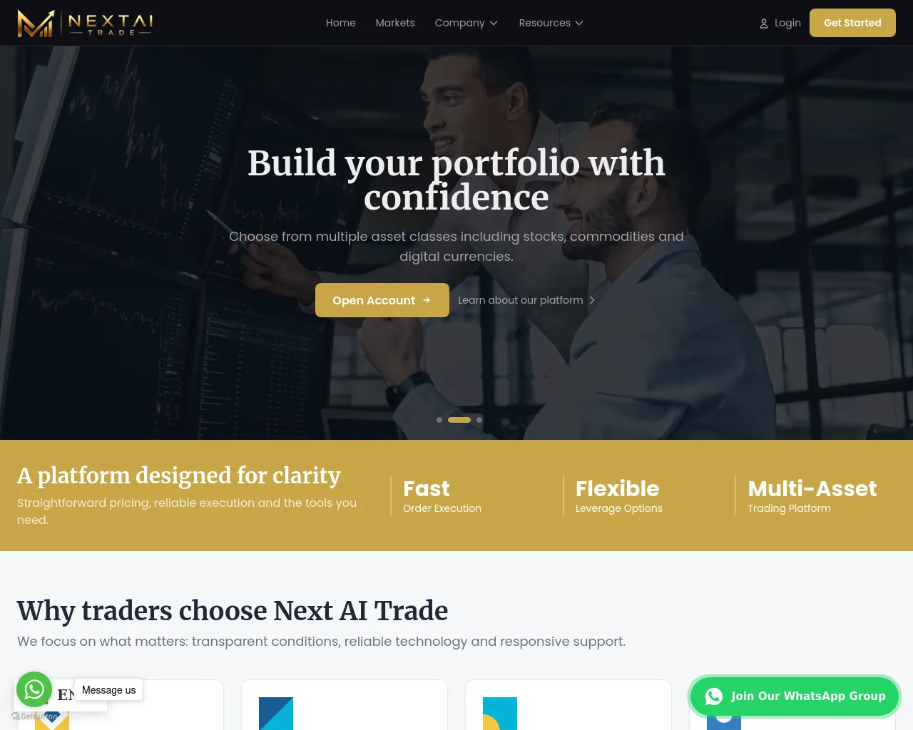 Screenshot of nextaitrade.cc