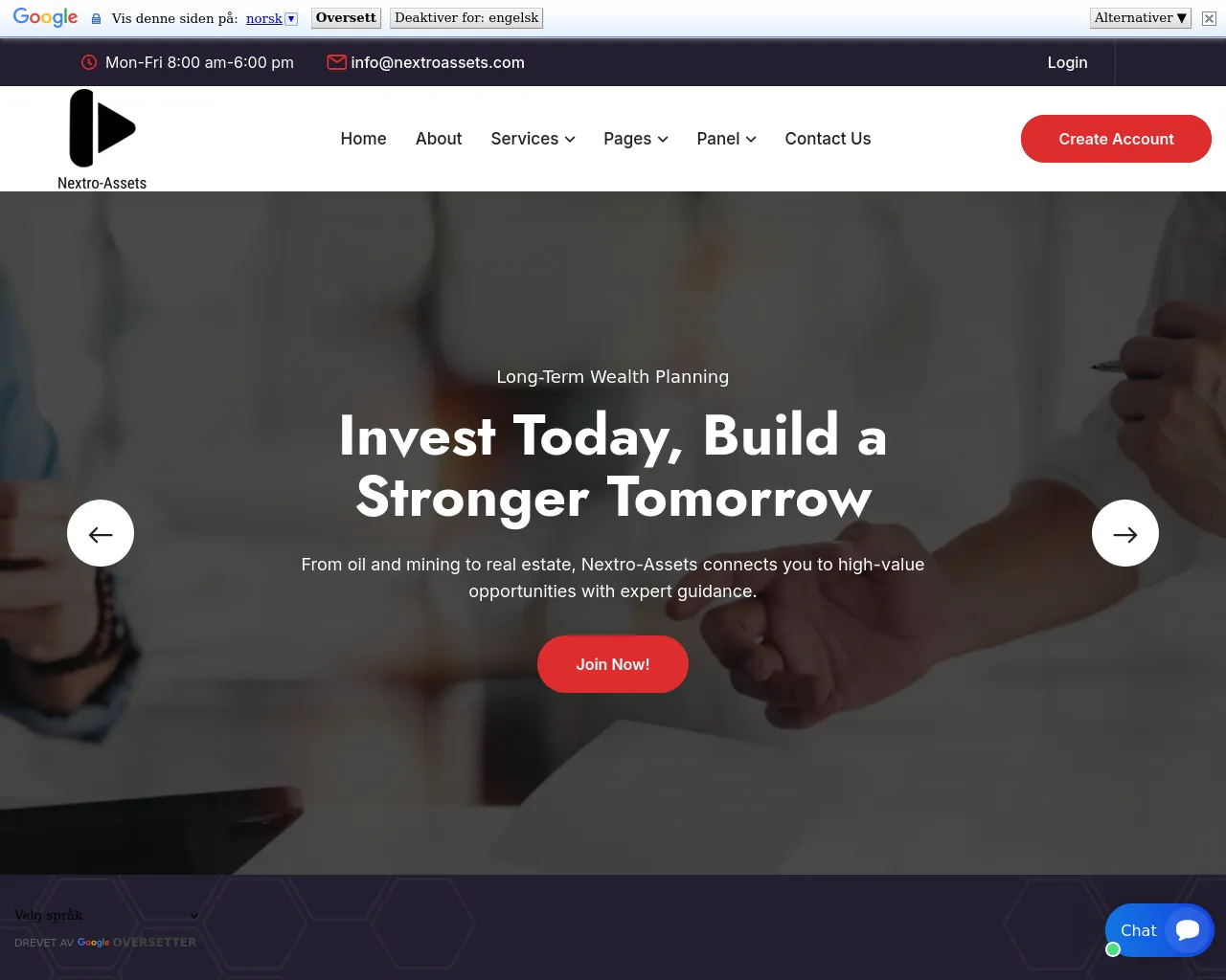 Screenshot of nextroassets.com
