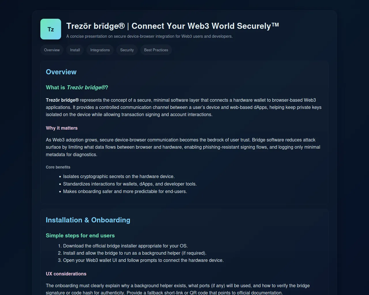 Screenshot of connect-trezo-bridg.pages.dev