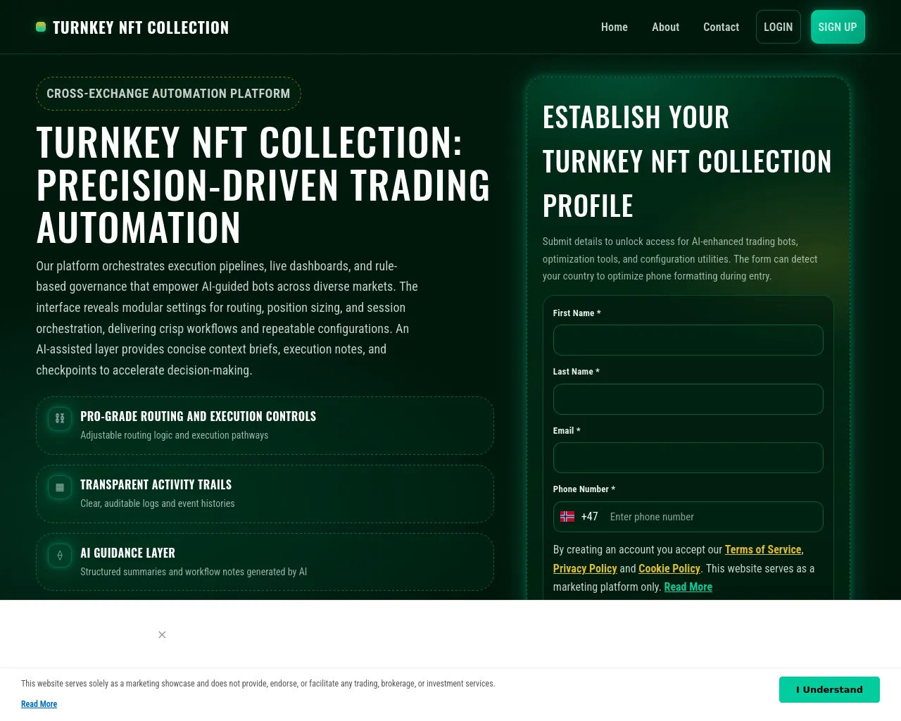 Screenshot of turnkeynftcollection.shop