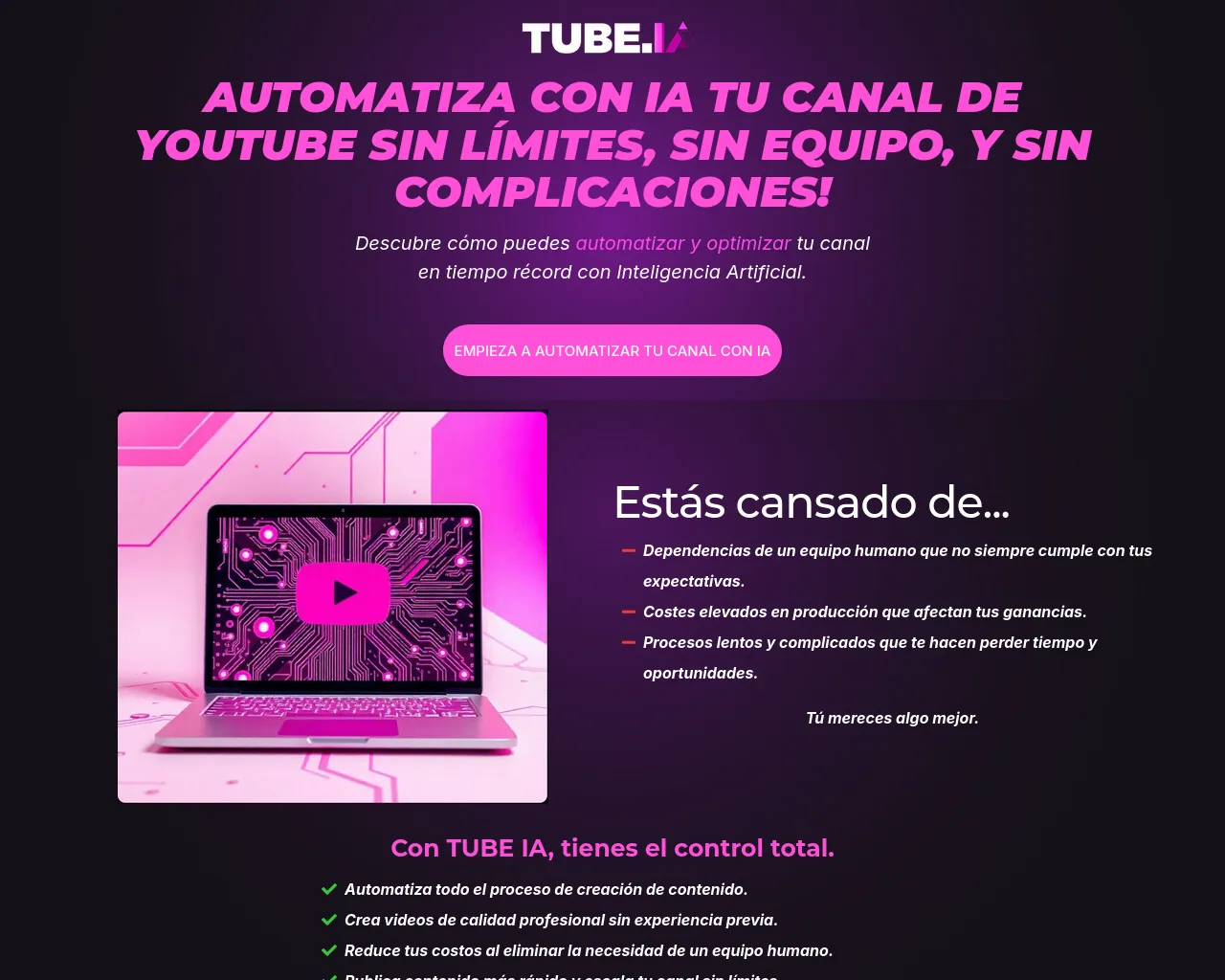 Screenshot of automatizatube.com