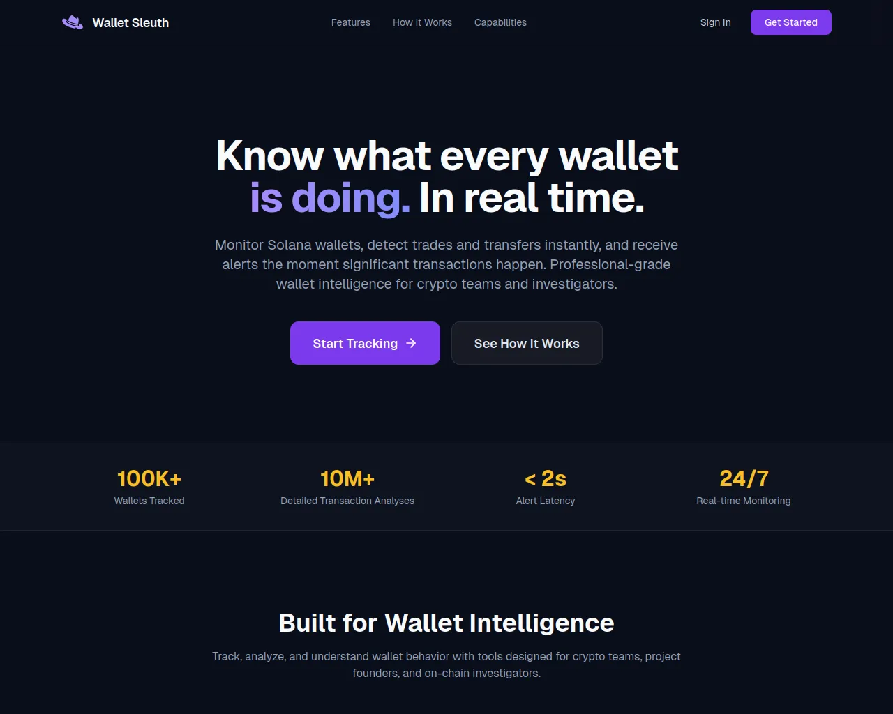 Screenshot of wallet-sleuth--crypto-wallet-sleuth.us-central1.hosted.app