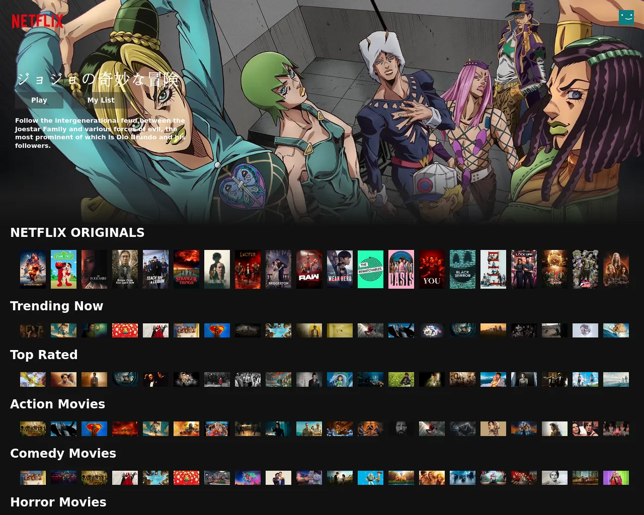 Screenshot of fuzzy-netflix-clone.firebaseapp.com