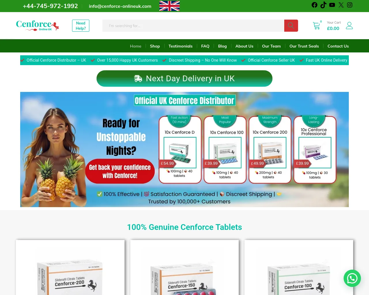 Screenshot of cenforce-onlineuk.com