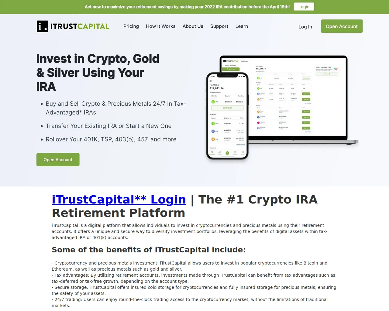 Screenshot of itrustcapitallagin.webflow.io