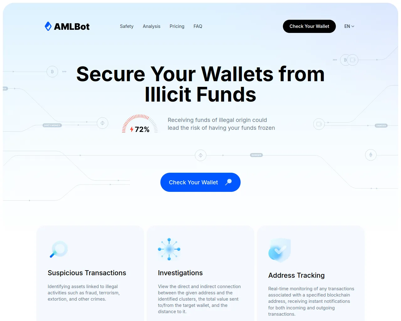 Screenshot of aml-service.io
