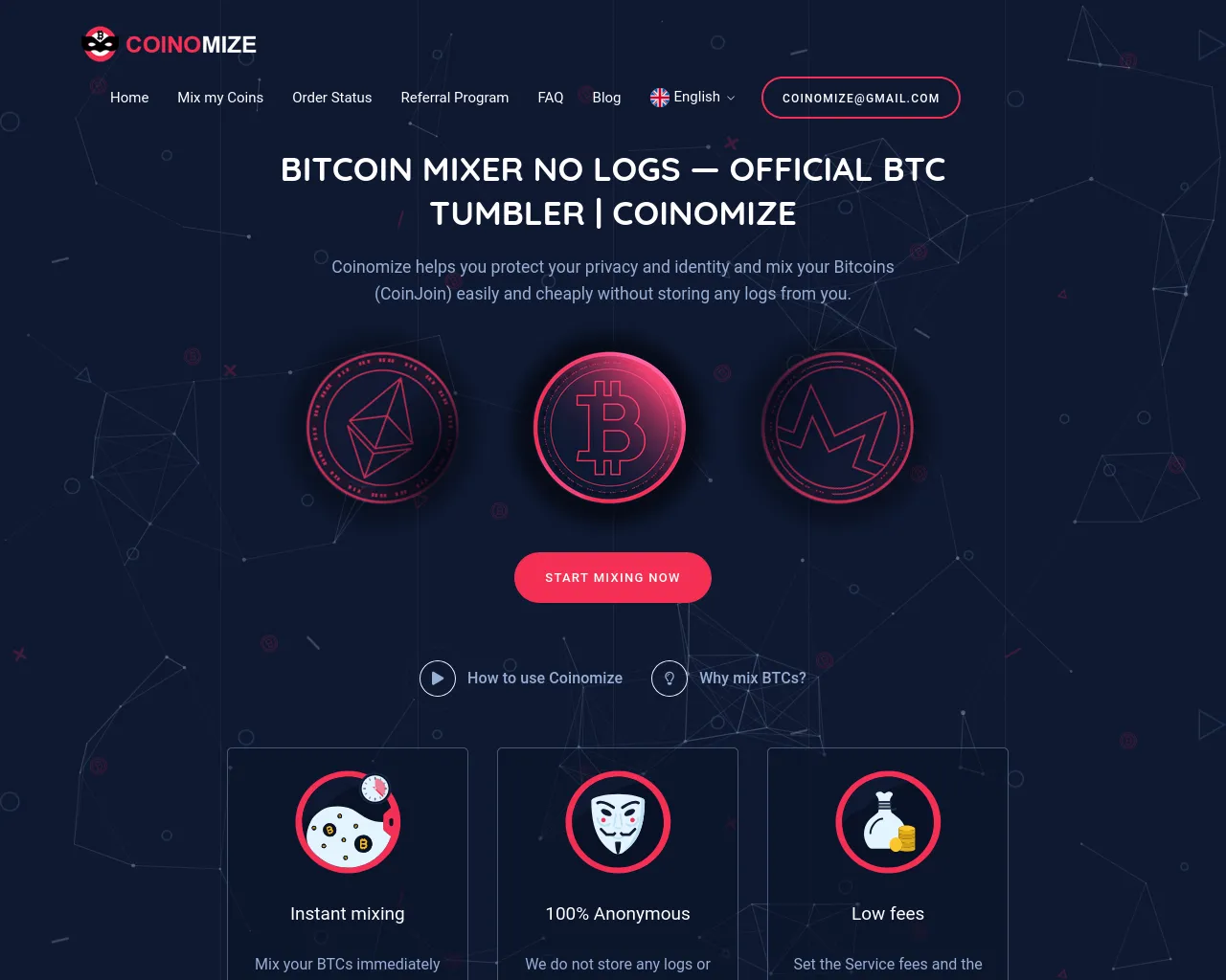 Screenshot of coinomize.fun