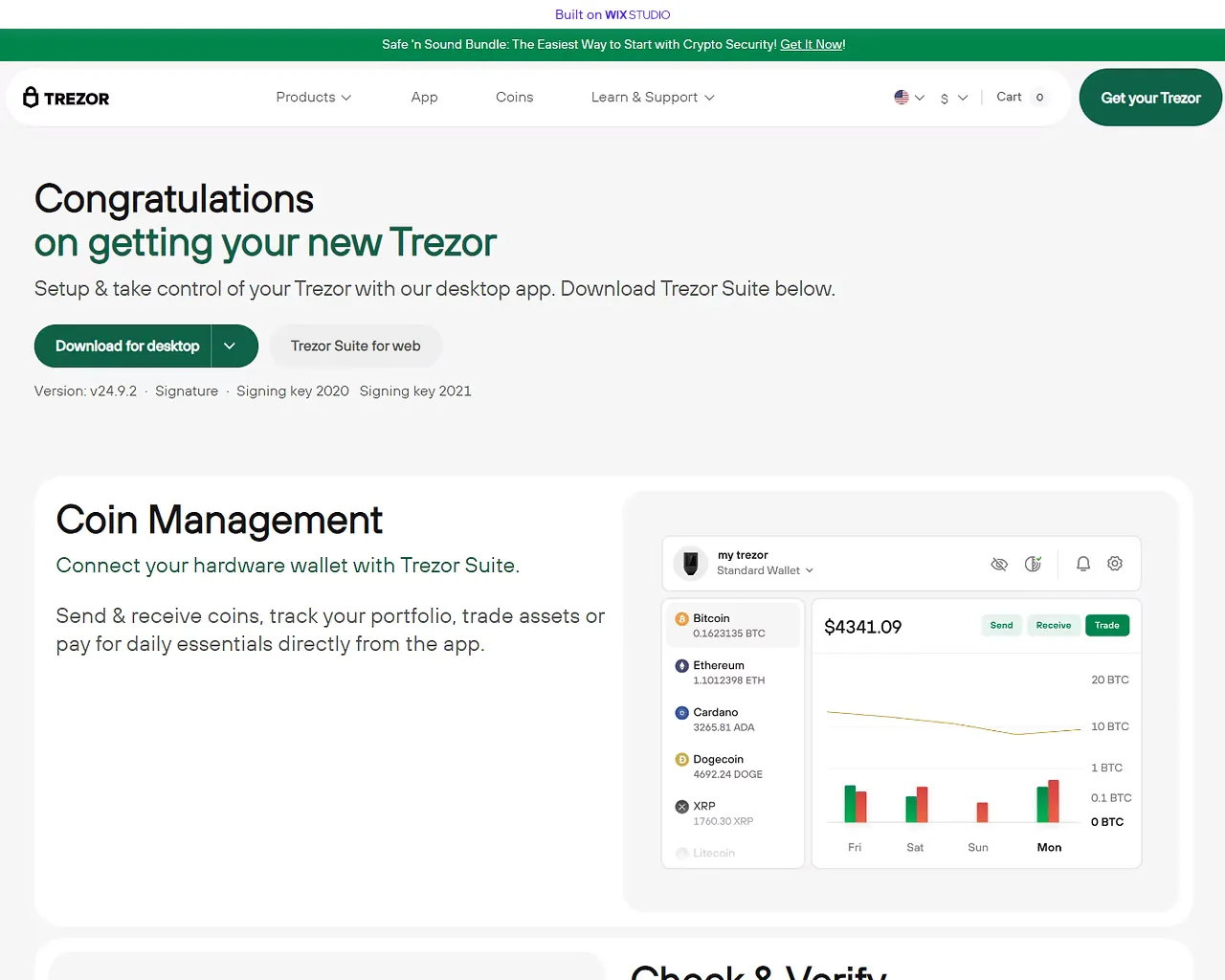 Screenshot of suitapptrexo.wixstudio.com