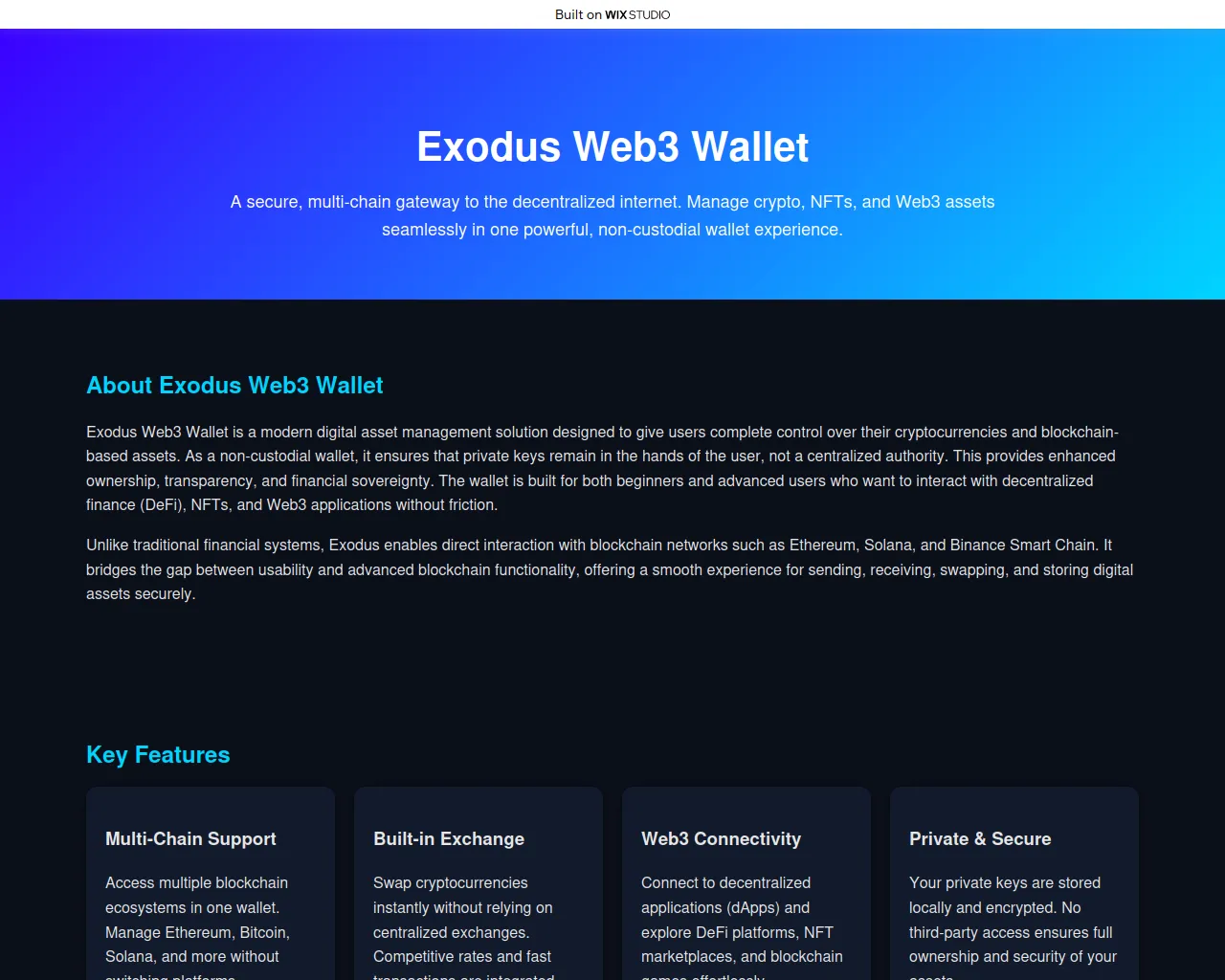 Screenshot of en-apps-exedusweb.wixstudio.com