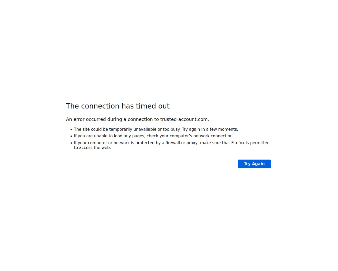 Screenshot of trusted-account.com