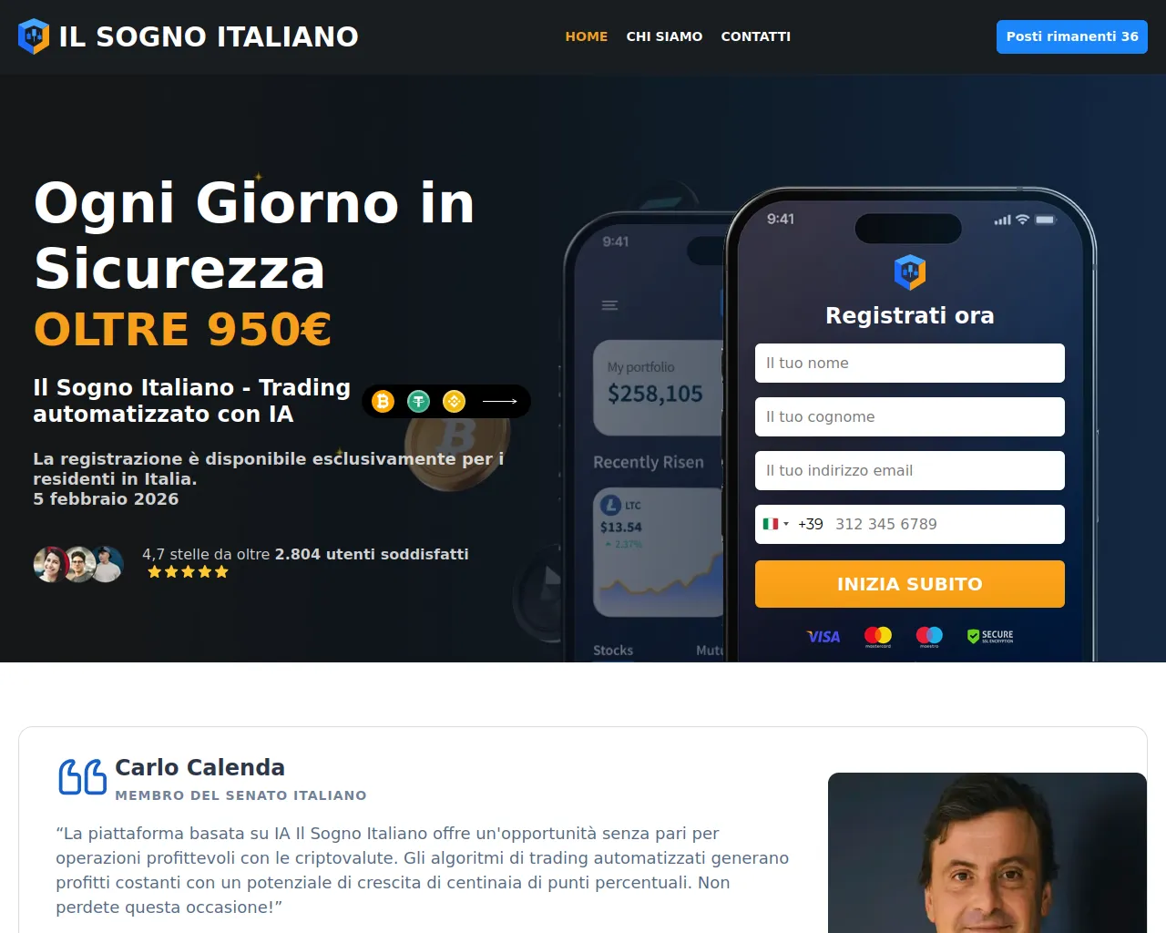 Screenshot of il-sogno-italiano.net
