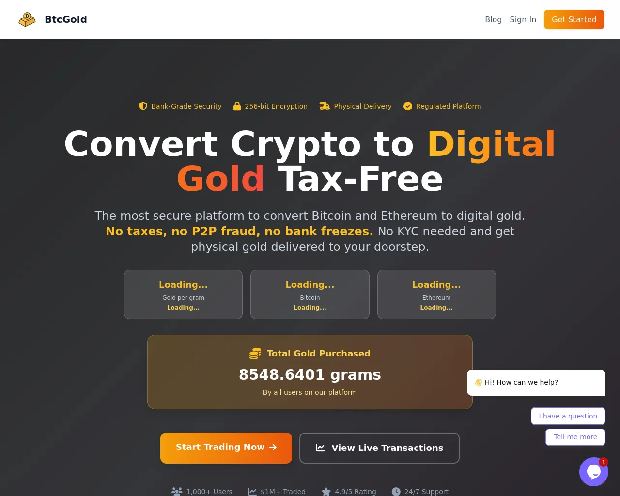 Screenshot of btc-gold.xyz