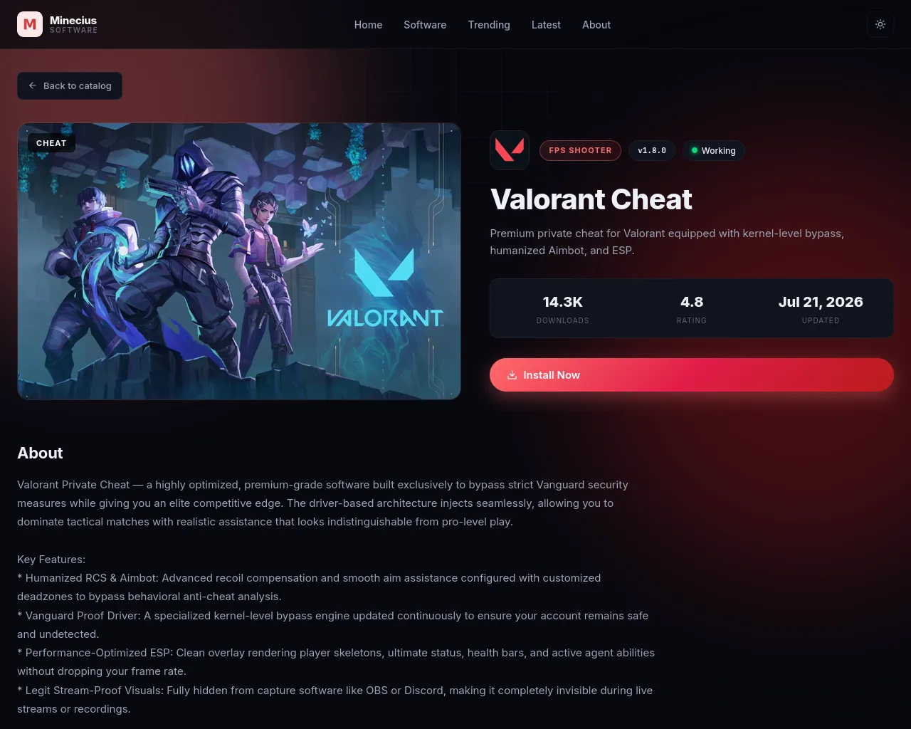Screenshot of minecius.com