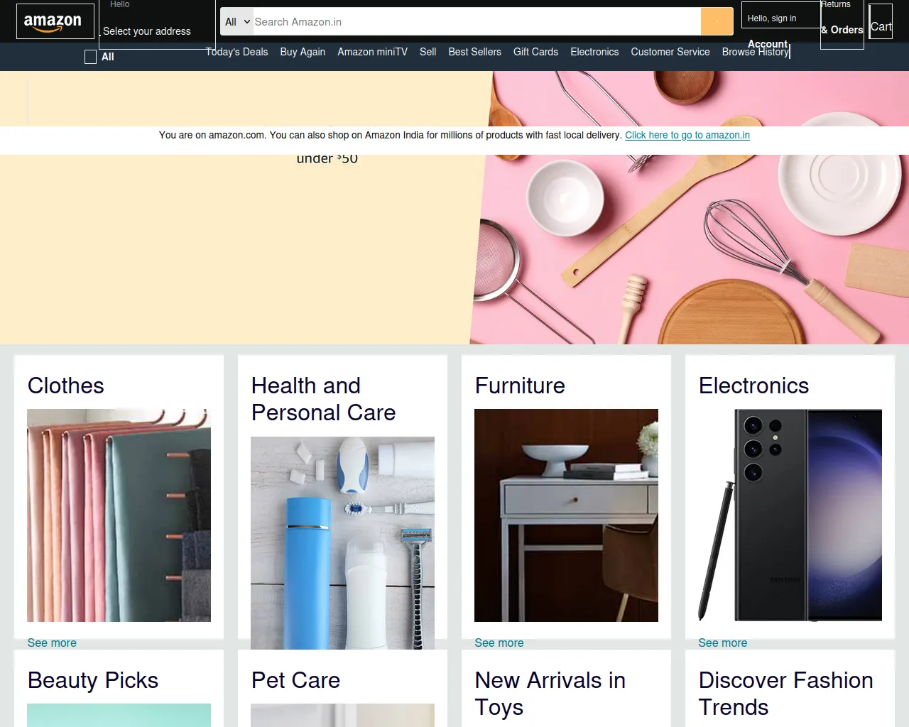 Screenshot of amazon-clone-amber-seven.vercel.app