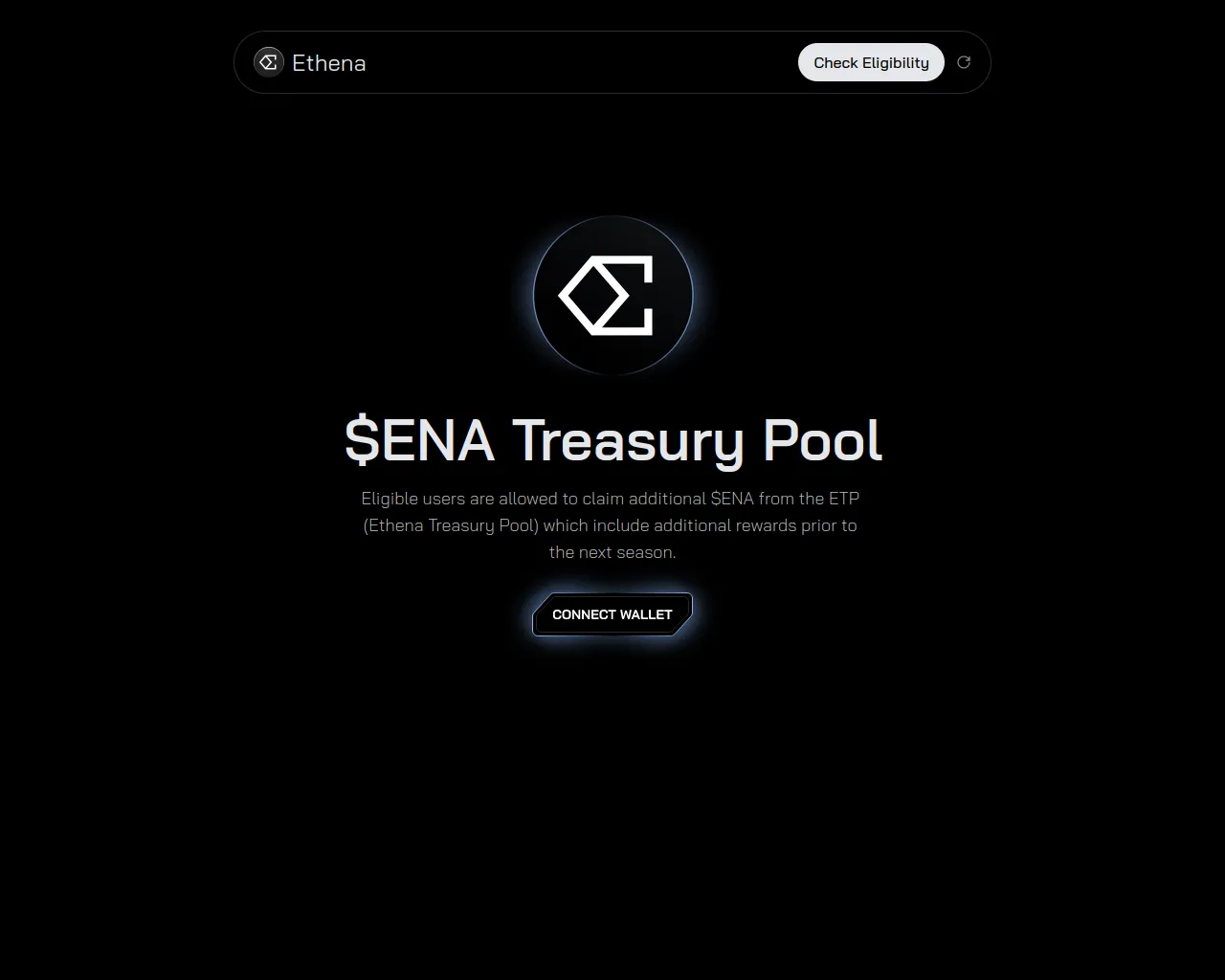 Screenshot of treasurypool-ethena.fi