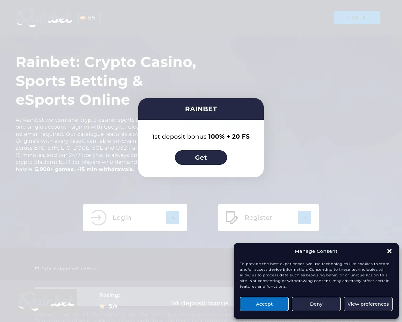 Screenshot of eu-rain-bet.com