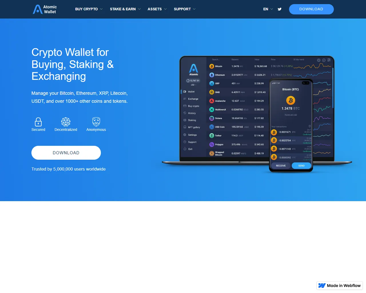 Screenshot of atomicc--wallets--ssn.webflow.io