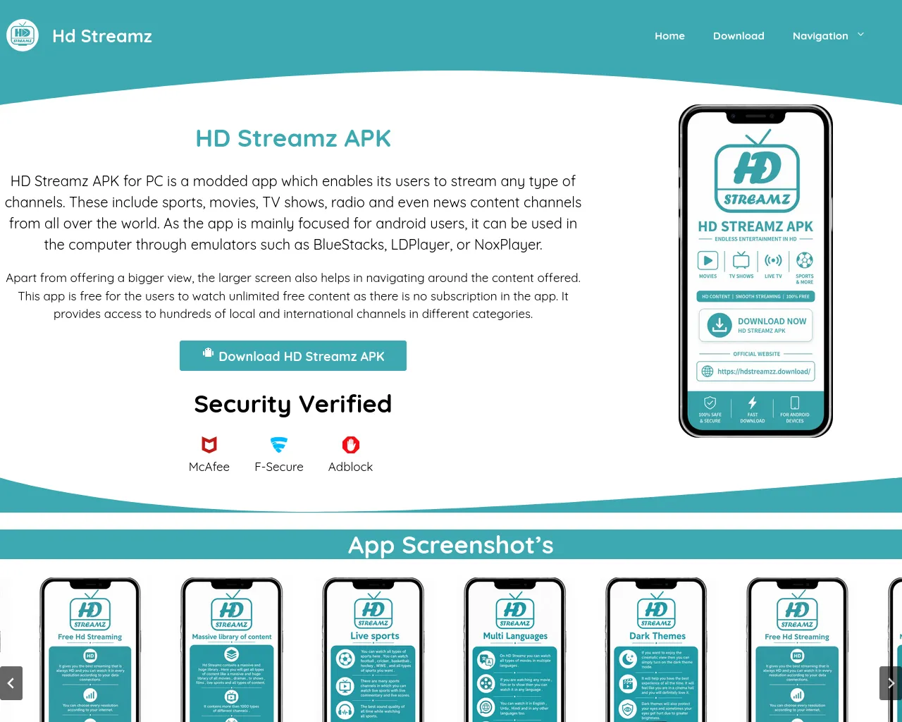 Screenshot of hdstreamzz.download