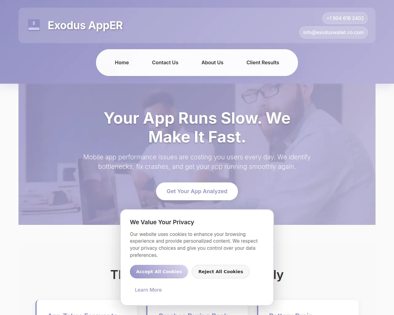 Screenshot of exxodus.co.com