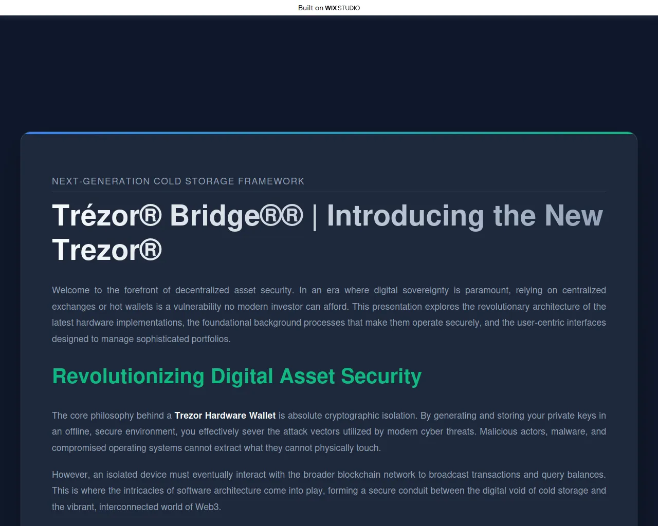 Screenshot of user-bridges.wixstudio.com