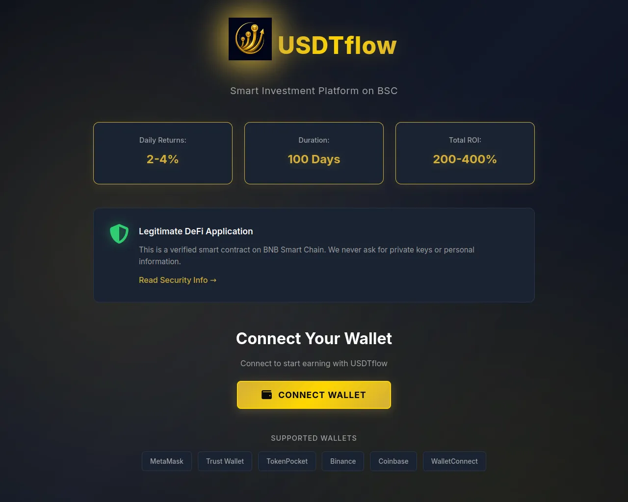 Screenshot of usdtflow.app