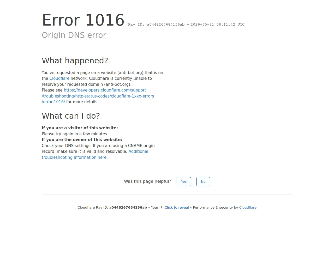 Screenshot of anti-bot.org