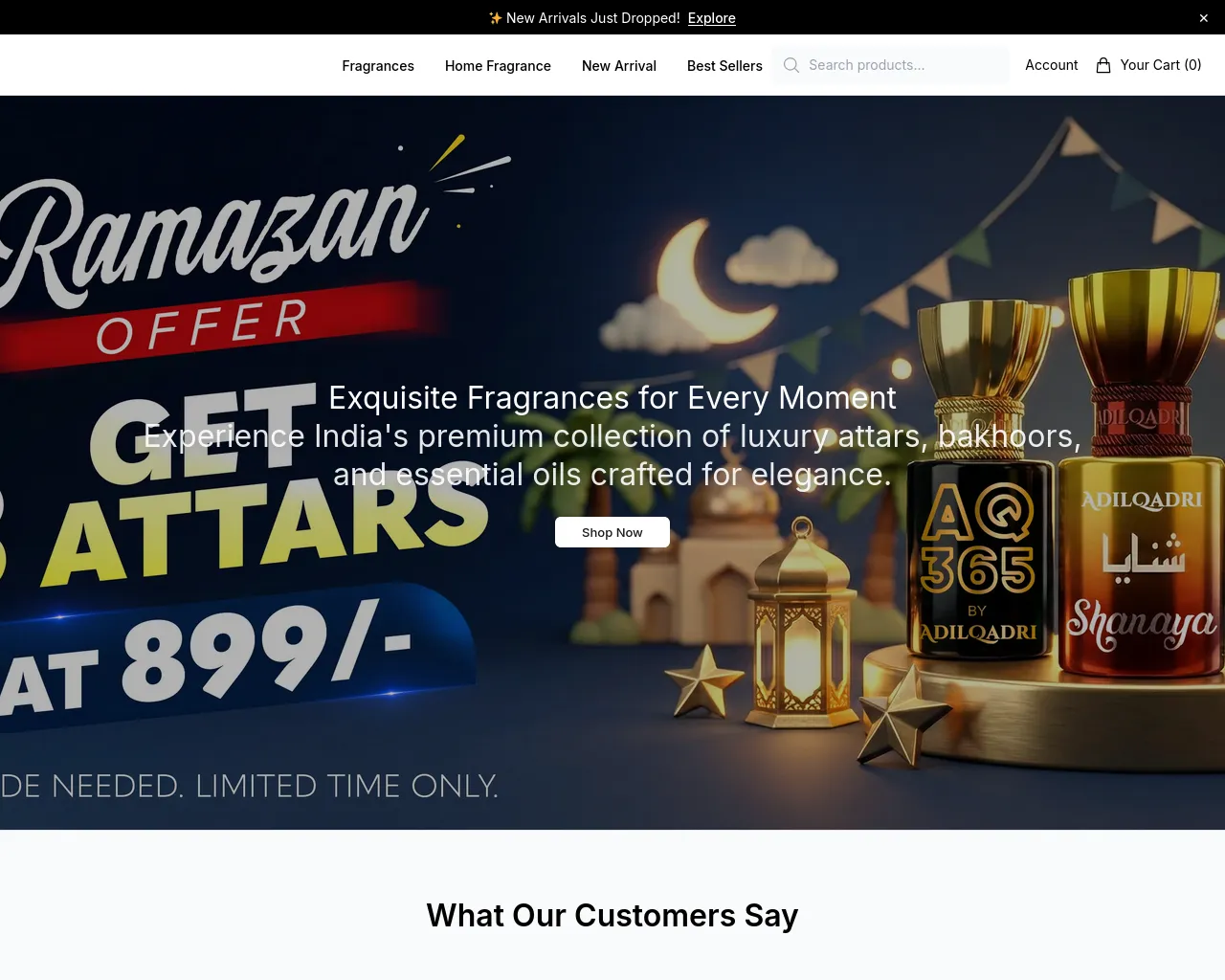 Screenshot of adilqadribeauty.shop