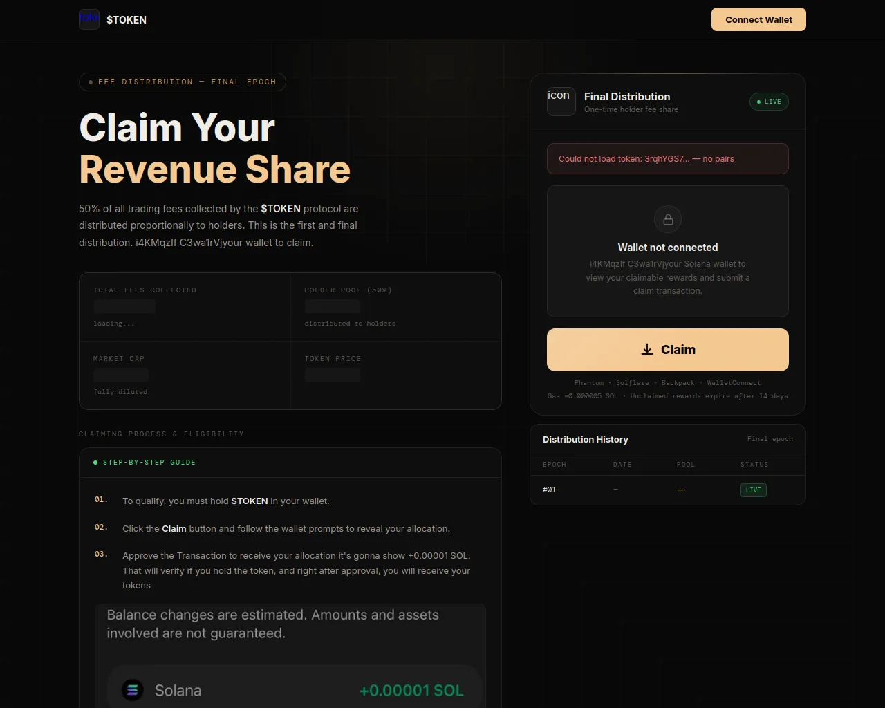 Screenshot of wasabi-coin.pages.dev