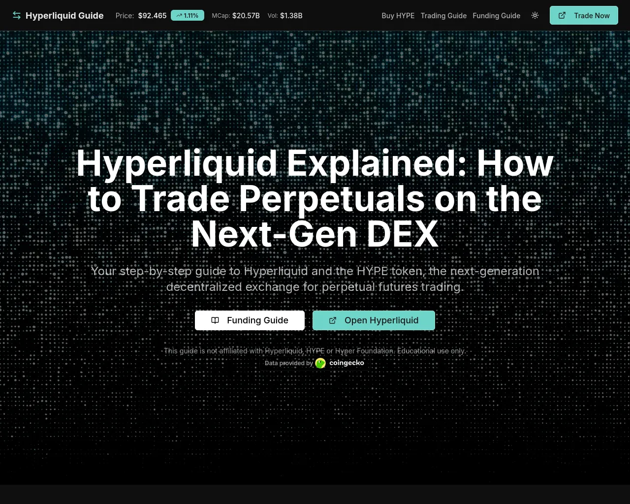 Screenshot of whatishyperliquid.com