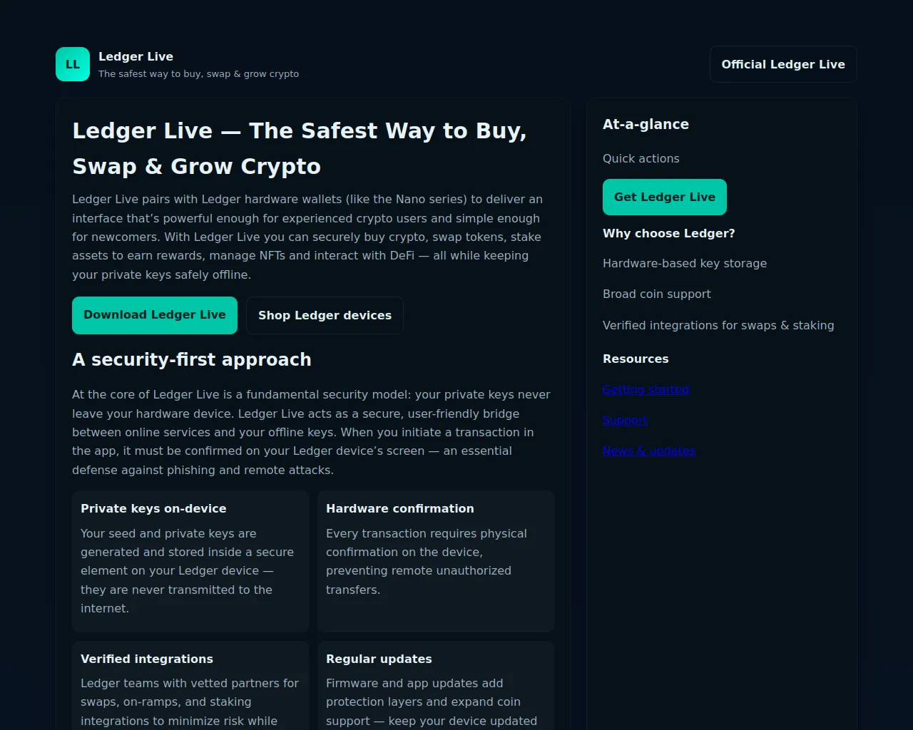 Screenshot of ledgar-live-ion.pages.dev