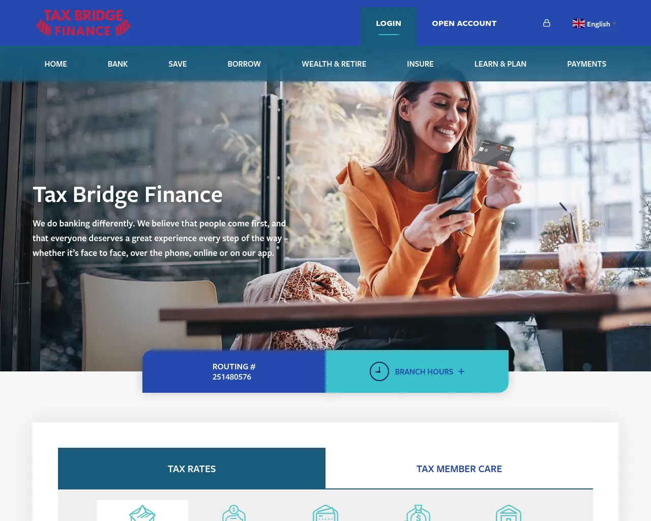 Screenshot of taxbridgefin.com