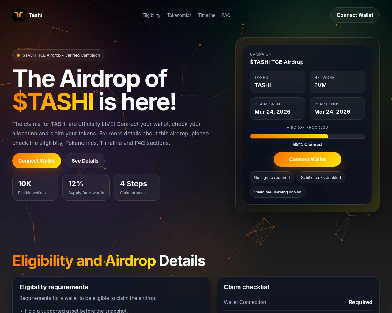 Screenshot of tashinetwork.xyz