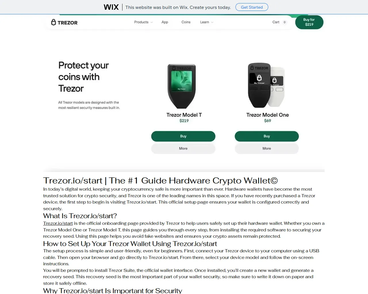 Screenshot of trezzorious.wixsite.com