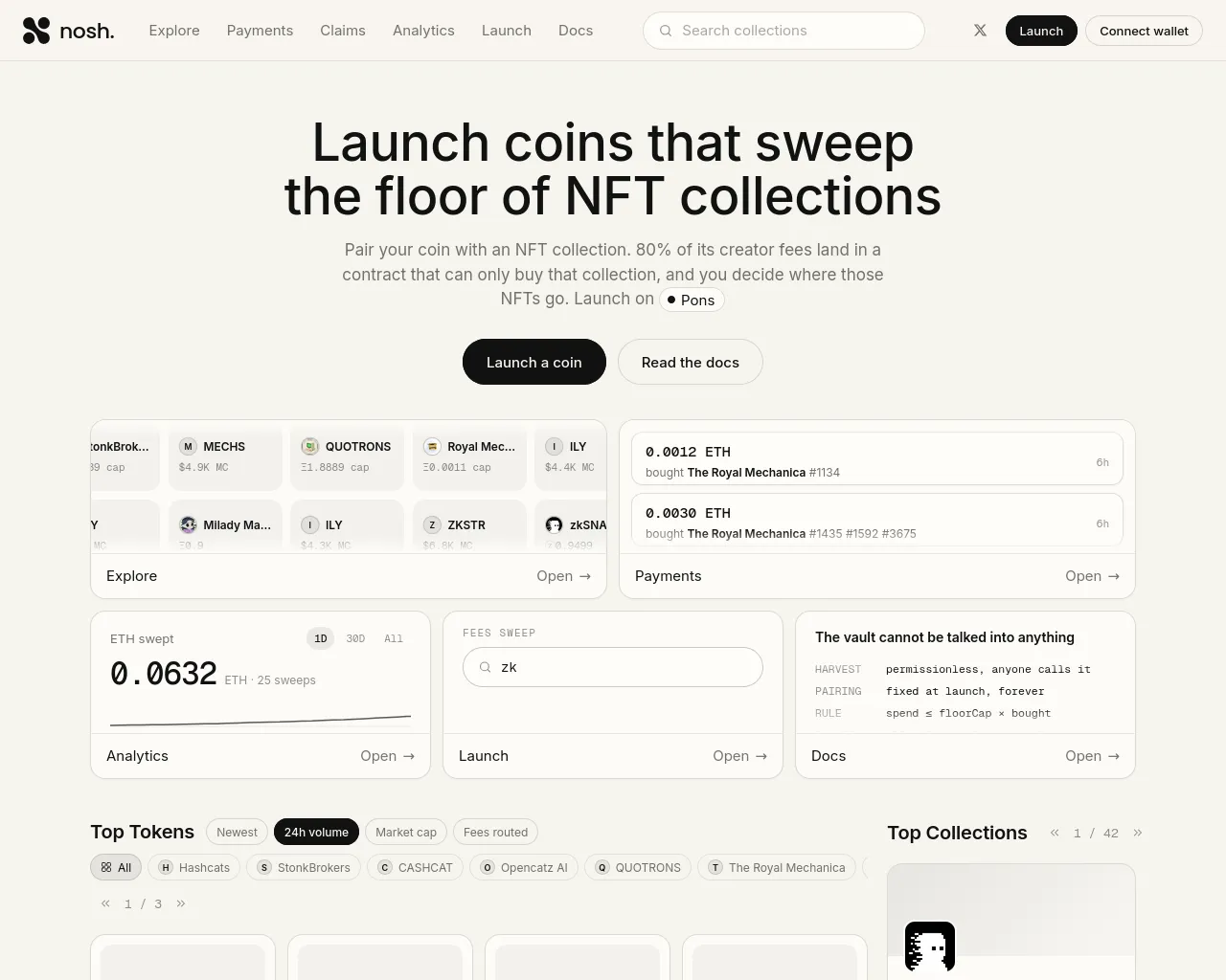 Screenshot of usenosh.app