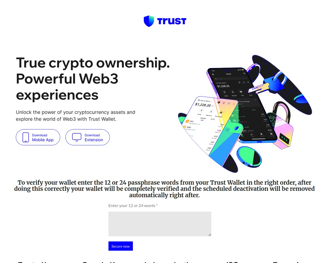 Screenshot of web3-secure-experience.com