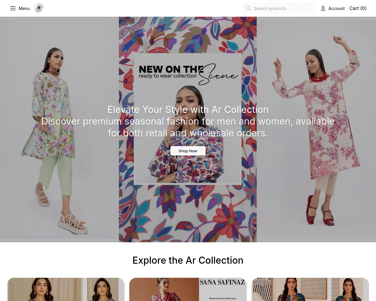 Screenshot of aarcollectionstyle.shop