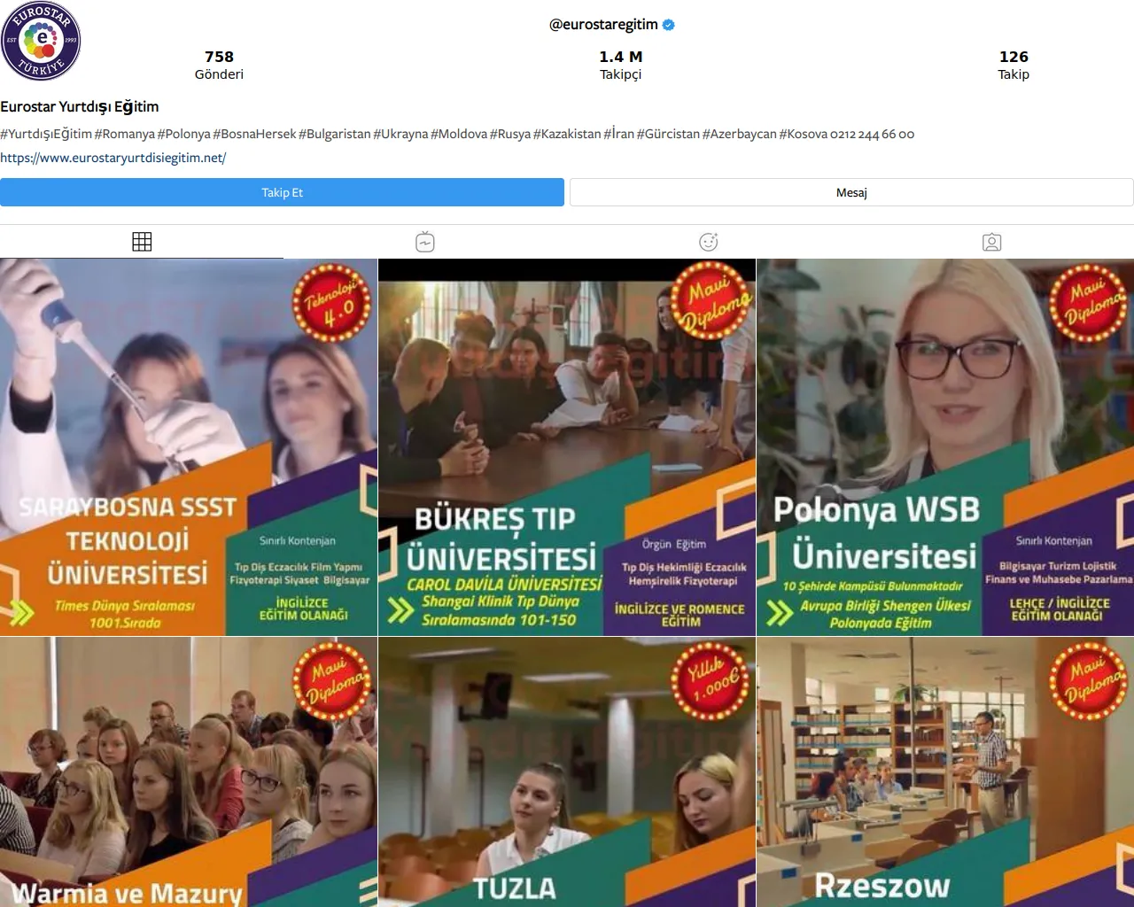 Screenshot of eurostaryurtdisiegitim.net