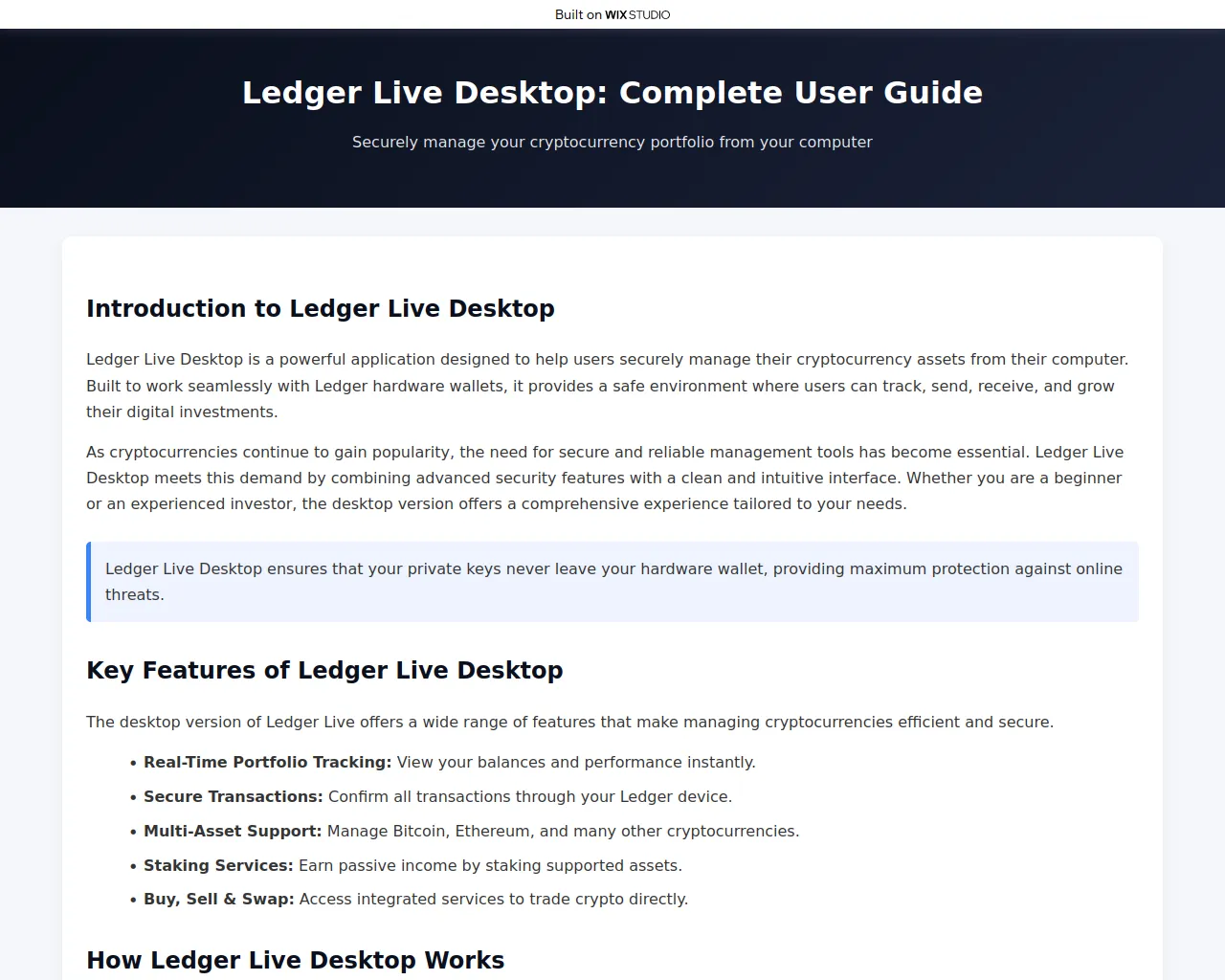 Screenshot of desktop-cloud-en.wixstudio.com
